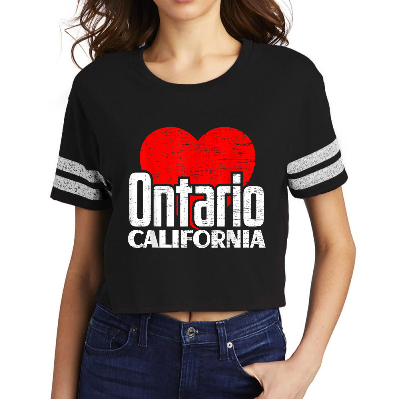 I Love Ontario California Retro Big Heart Ontario Vacation T Shirt Scorecard Crop Tee by nilda1pr4klauer | Artistshot