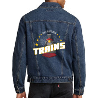 Still Plays With Trains Men Denim Jacket | Artistshot