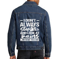 Stop Look At Trains Men Denim Jacket | Artistshot