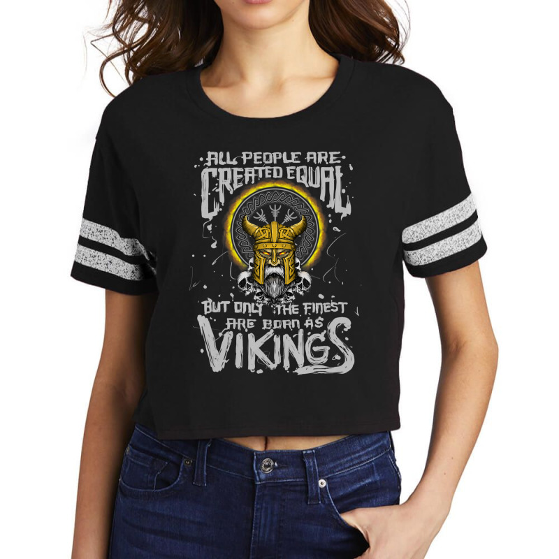 Hot Trend Finest People Are Viking Norse Mythology Viking Scorecard Crop Tee by Sizemore Adame | Artistshot