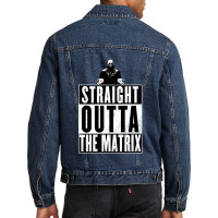 Straight Outta The Matrix Men Denim Jacket | Artistshot