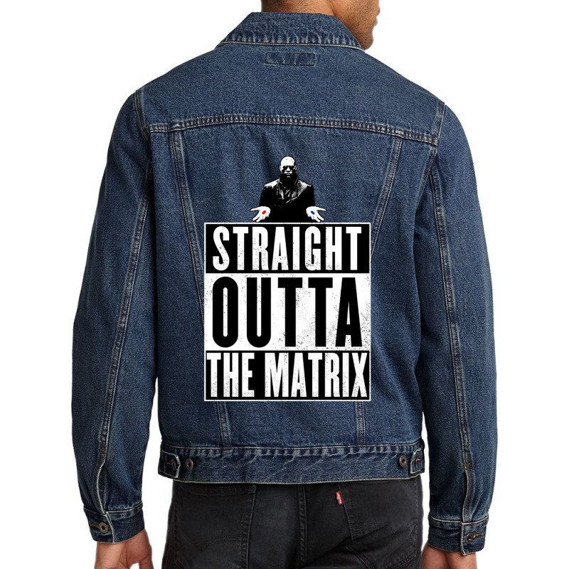 Straight Outta The Matrix Men Denim Jacket | Artistshot