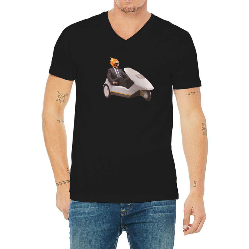 Straight Up Ghostin' V-neck Tee | Artistshot