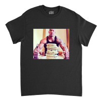 Dwayne The Rock Johnson Eating Blueberry Pancakes Poster Classic T-shirt | Artistshot