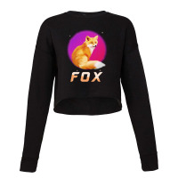 Funny Fox Running Animals Cropped Sweater | Artistshot