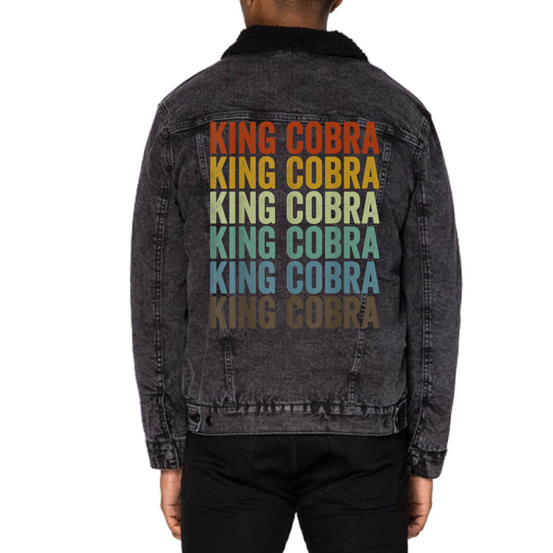 King Cobra Vintage Snake T Shirt Unisex Sherpa-lined Denim Jacket | Artistshot