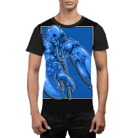 Funny Jumpscare Lobster Meme Blue Crustacean Pullover Hoodie Graphic T-shirt | Artistshot