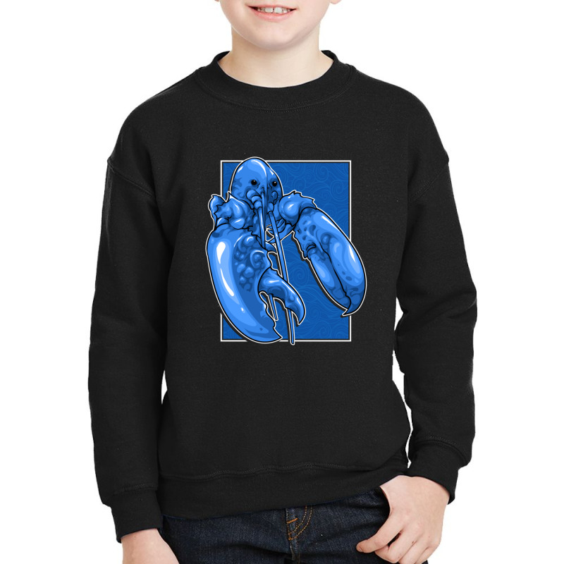 Funny Jumpscare Lobster Meme Blue Crustacean Pullover Hoodie Youth Sweatshirt | Artistshot