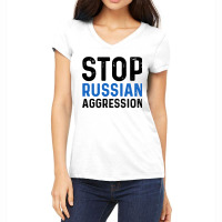 Stop Russian Aggression Women's V-neck T-shirt | Artistshot