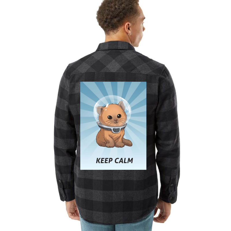 Keep Calm Kitty Flannel Shirt | Artistshot