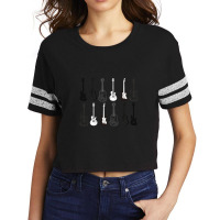 Black And White Guitar 1 Scorecard Crop Tee | Artistshot