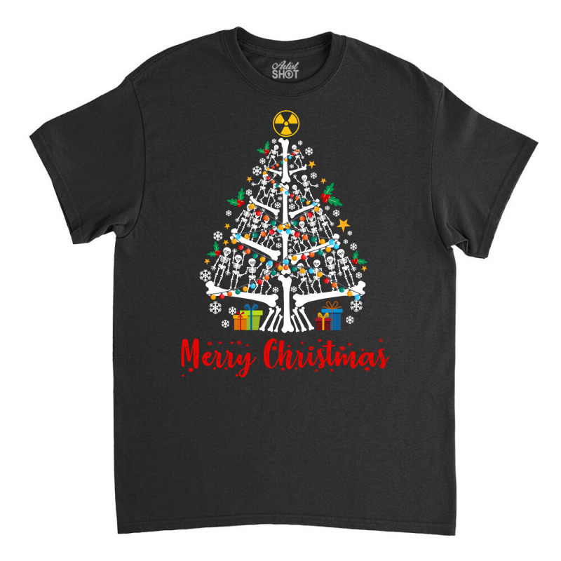 Christmas Tree Skeleton Xmas Radiology Radiologist Long Sleeve T Shirt Classic T-shirt by dennh | Artistshot