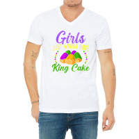 King Cake Mardi Gras 2023 Celebration Nola Festival T Shirt V-neck Tee | Artistshot