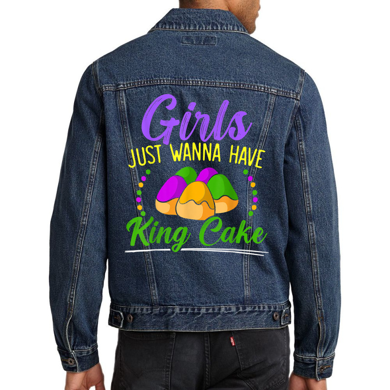 King Cake Mardi Gras 2023 Celebration Nola Festival T Shirt Men Denim Jacket | Artistshot