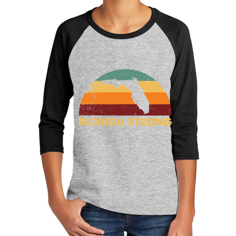 Hot Trend Vintage Retro Florida Strong Youth 3/4 Sleeve by greggjvandervor | Artistshot