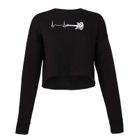 Bass Guitar Player Heartbeat Musical Instruments Cropped Sweater | Artistshot