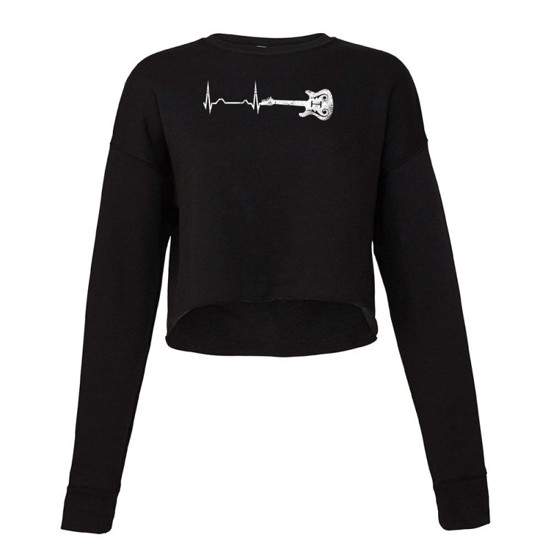 Bass Guitar Player Heartbeat Musical Instruments Cropped Sweater by EzequielVera | Artistshot