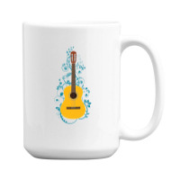 Classical Acoustic Guitar Flowering Vines 15 Oz Coffee Mug | Artistshot