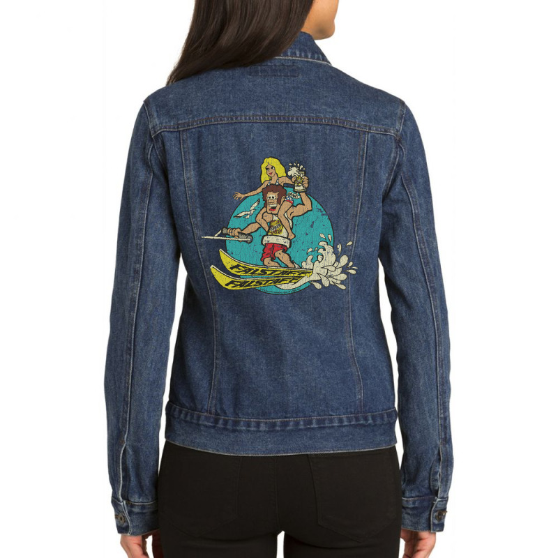 Trending Falstaff Beer Fearless & Fannie Water Ski Ladies Denim Jacket by Ledford Leslie | Artistshot