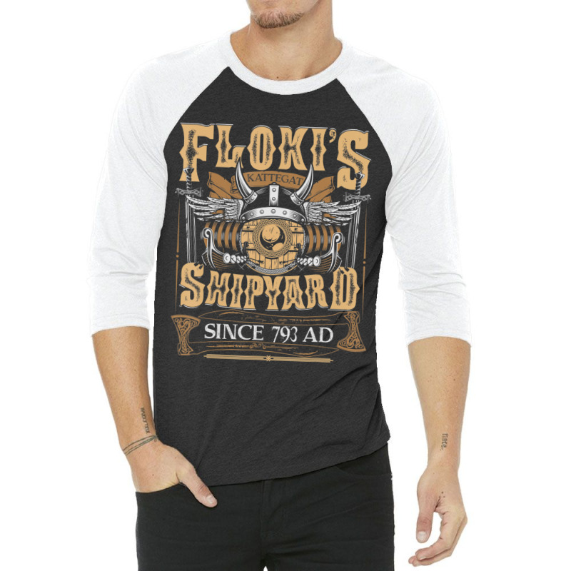 Hot Trend Flokis Shipyard Kattegat Since 793 Ad Norse Mythology 3/4 Sleeve Shirt | Artistshot