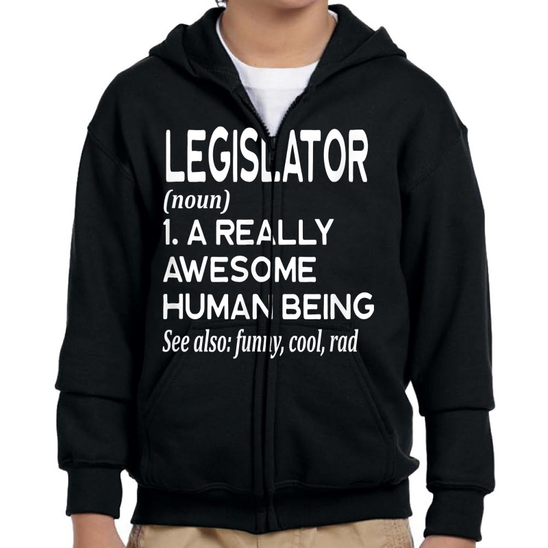 Legislator Definition Funny Legislation Lawmaker Politician T Shirt Youth Zipper Hoodie | Artistshot