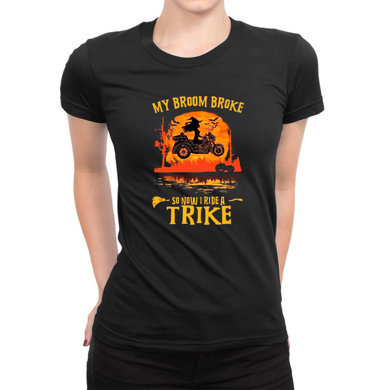 Rider Halloween Biker Ladies Fitted T-Shirt by rosshugofield | Artistshot