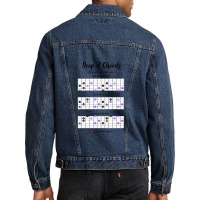 Guitar Chords Drop 2 Dominant 7 Flat Five Men Denim Jacket | Artistshot