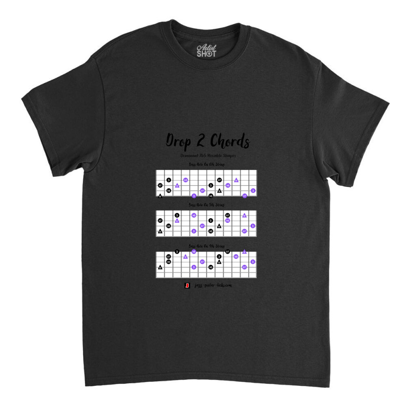 Guitar Chords Drop 2 Dominant 7 Flat Five Classic T-shirt by AnnaChampion | Artistshot