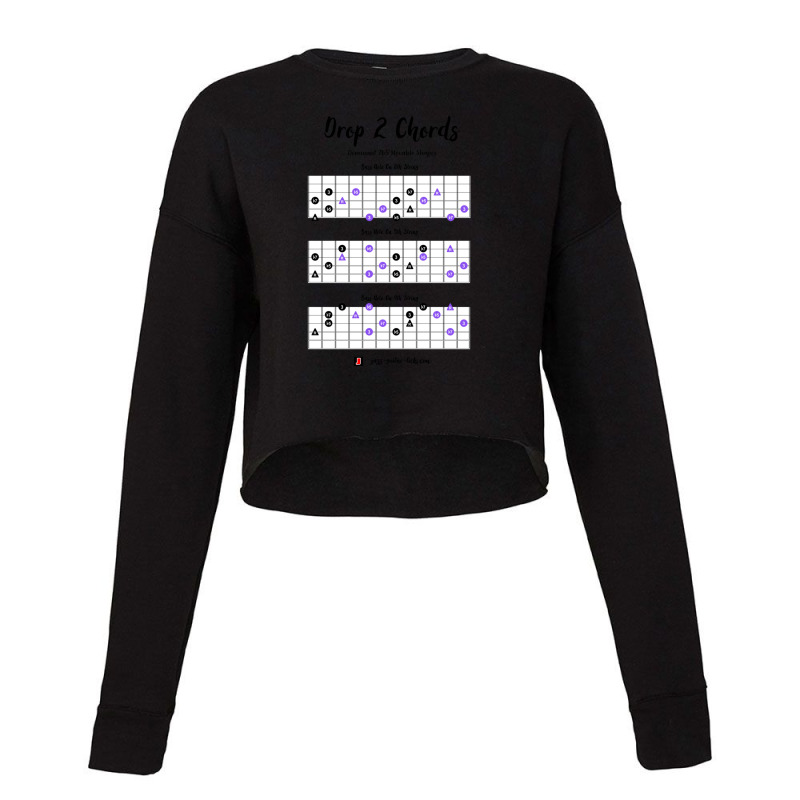 Guitar Chords Drop 2 Dominant 7 Flat Five Cropped Sweater by AnnaChampion | Artistshot