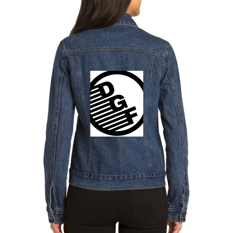 Black And White Graphic Tee Ladies Denim Jacket by CharlesZacharias | Artistshot