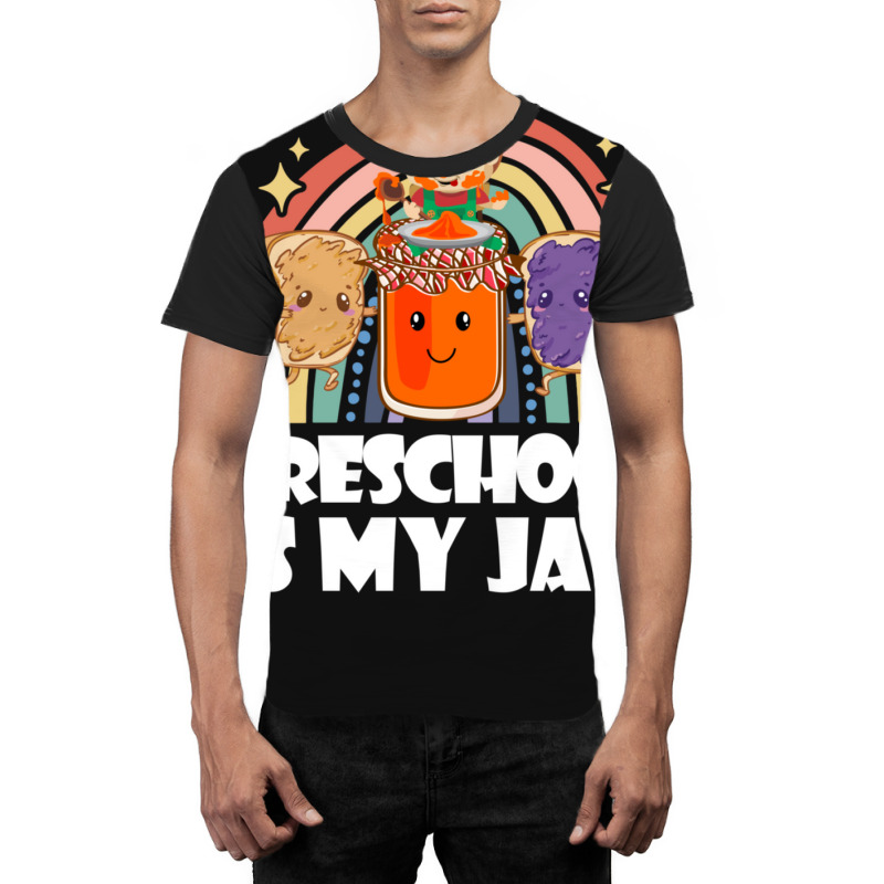 Team Preschool Is My Jam Rainbow Cute Pre K Teacher Student Graphic T-shirt | Artistshot