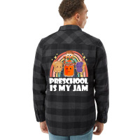 Team Preschool Is My Jam Rainbow Cute Pre K Teacher Student Flannel Shirt | Artistshot