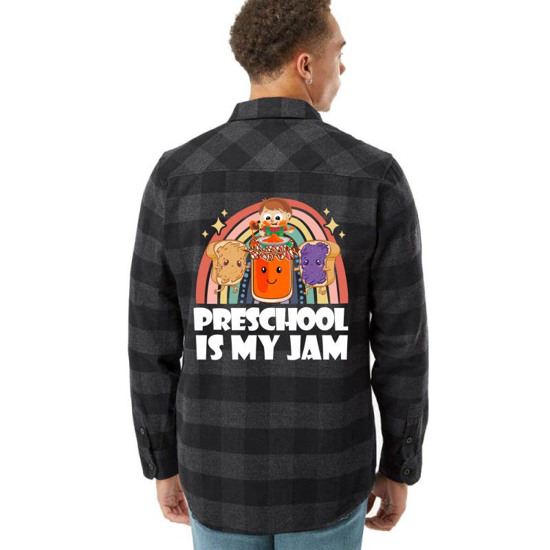 Team Preschool Is My Jam Rainbow Cute Pre K Teacher Student Flannel Shirt | Artistshot