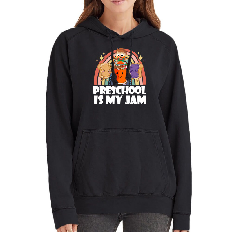 Team Preschool Is My Jam Rainbow Cute Pre K Teacher Student Vintage Hoodie | Artistshot