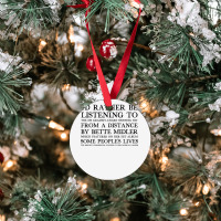 I'd Rather Be Listening To From A Distance 90s Aesthetic Design Gift Ornament | Artistshot