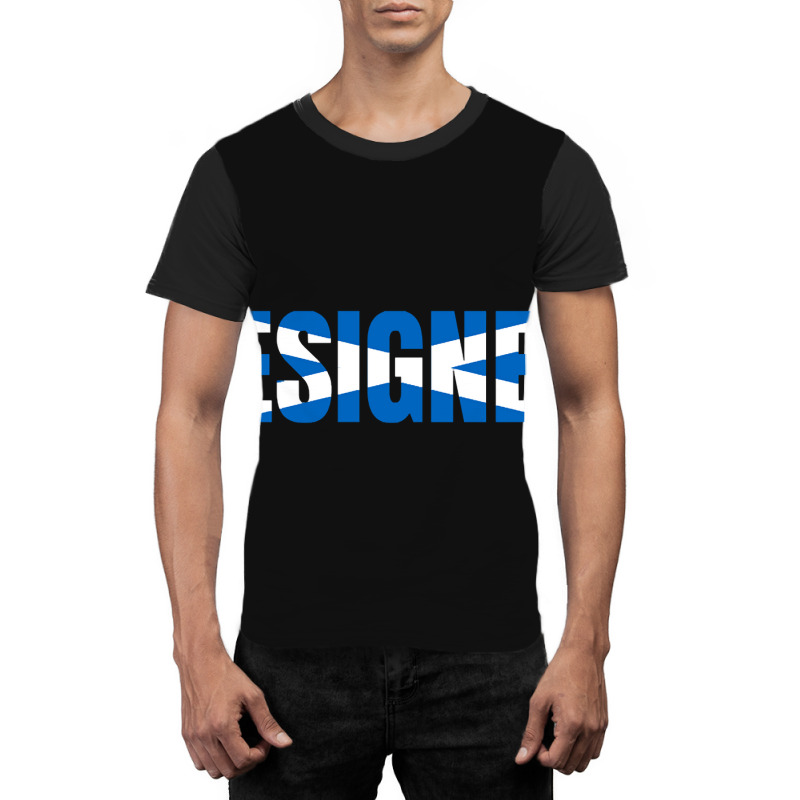 Trending Scottish Designer With Saltire Flag Of Scotland Graphic T-shirt by Jankonen637 | Artistshot