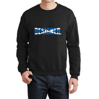 Trending Scottish Designer With Saltire Flag Of Scotland Crewneck Sweatshirt | Artistshot