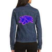 Trending Alligator Snapping Turtle - Reptile - Wildlife - Cute Turtle Ladies Denim Jacket | Artistshot