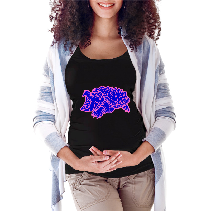 Trending Alligator Snapping Turtle - Reptile - Wildlife - Cute Turtle Maternity Scoop Neck T-shirt by declangreenwood | Artistshot