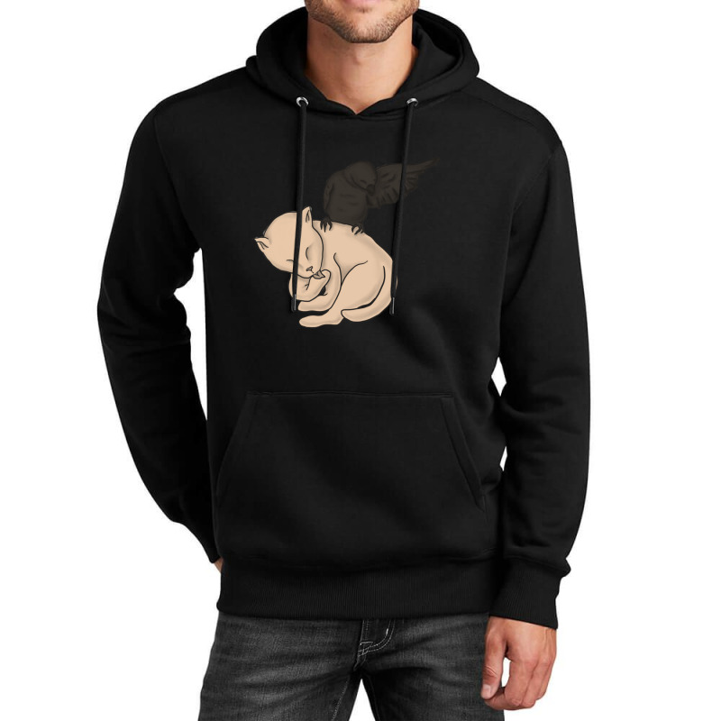 Bathtime With Cat And Crow Unisex Hoodie | Artistshot