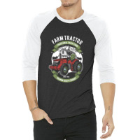 Retro Farm Tractor Traditional Fresh Farm 1995 3/4 Sleeve Shirt | Artistshot