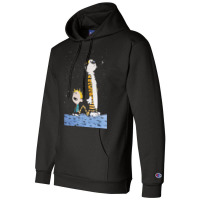 Calvin On The Galaxy Champion Hoodie | Artistshot