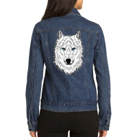 Polar Wolf Arctic Wolf Snow Tank Top Ladies Denim Jacket | Artistshot