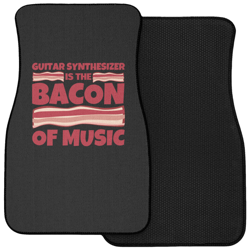 Guitar Synthesizer Gifts  Bacon Of Music 1 Front Car Mat | Artistshot