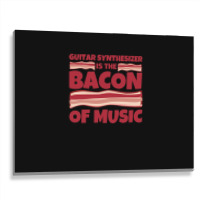 Guitar Synthesizer Gifts  Bacon Of Music 1 Metal Print Horizontal | Artistshot