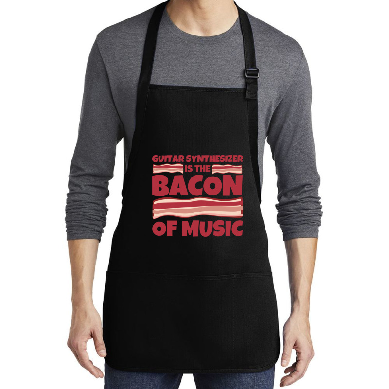 Guitar Synthesizer Gifts  Bacon Of Music 1 Medium-length Apron | Artistshot