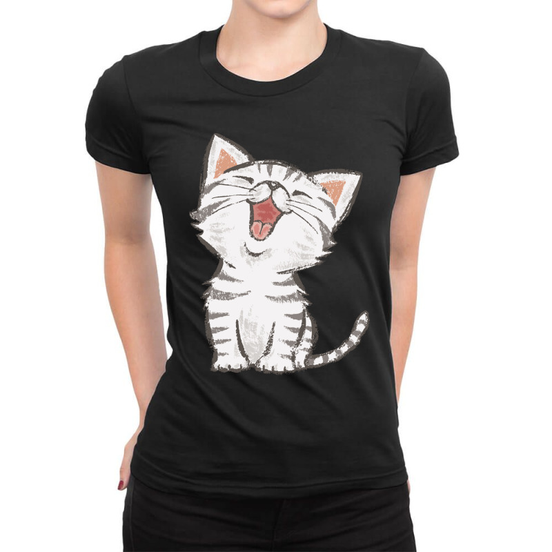 American Shorthair Happy Ladies Fitted T-Shirt by HECTORNVAZQUEZ | Artistshot