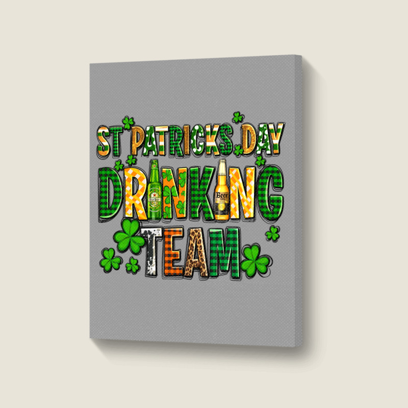 St Patricks Day Drinking Team Portrait Canvas Print | Artistshot