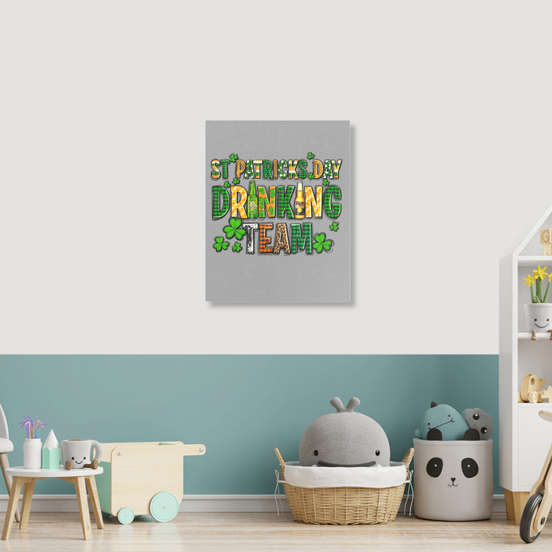 St Patricks Day Drinking Team Portrait Canvas Print | Artistshot