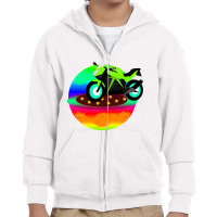 Trending Green Motorcycle Youth Zipper Hoodie | Artistshot